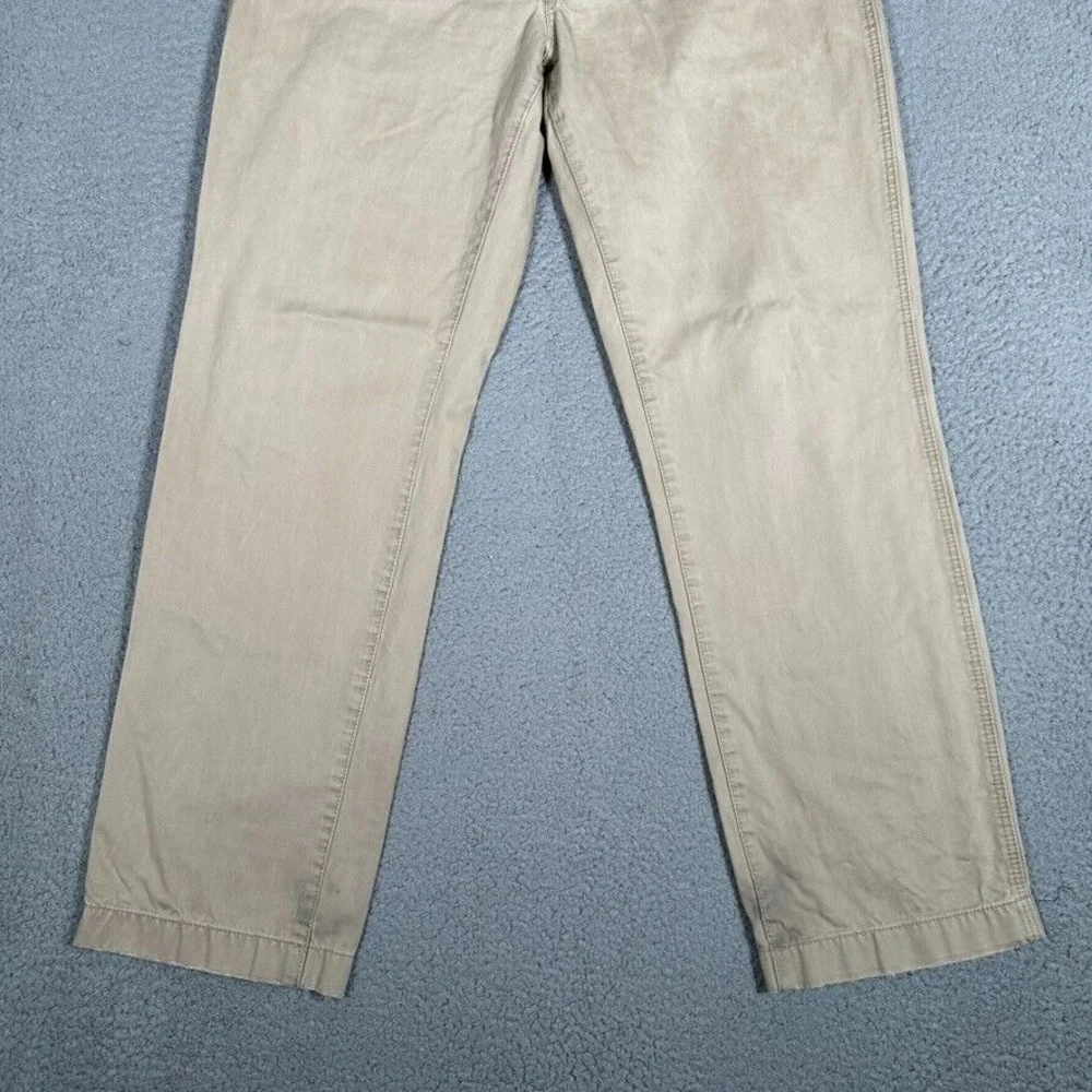 J Crew Pants Mens 32x32 Tan Straight Fit Sun Fade Chino Casual Preppy‎ Cotton